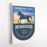 Missouri Show Me State US State of America Emblem Canvas Wall Artwork Mural Print - Image 4