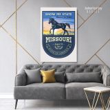 Missouri Show Me State US State of America Emblem Canvas Wall Artwork Mural Print - Image 7