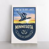 Minnesota Land of 10000 Lakes State of America Emblem Canvas Wall Artwork Mural Print - Image 2