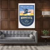 Minnesota Land of 10000 Lakes State of America Emblem Canvas Wall Artwork Mural Print - Image 6