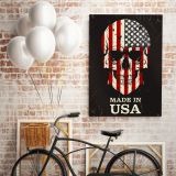 Skull color of the flag United States Of America Flag Canvas Wall Artwork Mural Print - Image 5
