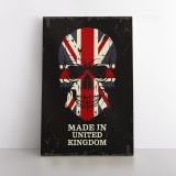 Skull color of the flag United Kingdom Flag Canvas Wall Artwork Mural Print - Image 2