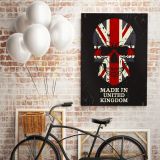 Skull color of the flag United Kingdom Flag Canvas Wall Artwork Mural Print - Image 5