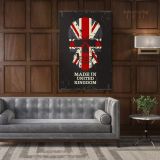 Skull color of the flag United Kingdom Flag Canvas Wall Artwork Mural Print - Image 6