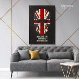Skull color of the flag United Kingdom Flag Canvas Wall Artwork Mural Print - Image 7