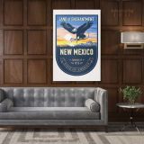 New Mexico State of America Emblem Canvas Wall Artwork For Mural Canvas Wall Hanging - Image 6