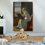 Charlotte du Val d'Ognes - Sketchpad Portrait in White Dress canvas wall art - Image 2