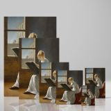 Charlotte du Val d'Ognes - Sketchpad Portrait in White Dress canvas wall art - Image 4