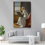 Charlotte du Val d'Ognes - Sketchpad Portrait in White Dress canvas wall art - Image 5
