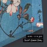 Cherry Blossoms Woodblock Print by Utagawa Hiroshige - canvas surface and wrapped edge detail