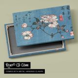 Cherry Blossoms Woodblock Print by Utagawa Hiroshige - canvas rear frame and hanging hardware