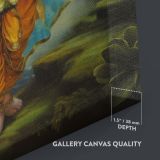 Child Krishna in Forest - Flute and Peacock Crown Scene canvas wall art - Image 3