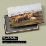 Child Resting in a Meadow - canvas rear frame and hanging hardware