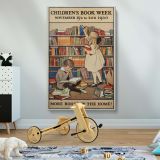Children's Book Week 1920 - Kids Picking Books Illustration By Jessie Willcox Smith canvas wall art - Image 2
