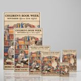 Children's Book Week 1920 - Kids Picking Books Illustration By Jessie Willcox Smith canvas wall art - Image 4