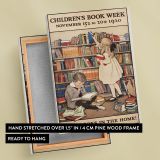 Children's Book Week 1920 - Kids Picking Books Illustration By Jessie Willcox Smith canvas wall art - Image 6