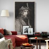 Christ Crowned with Thorns - Dark Etching of Jesus with Reed By Carl Bloch canvas wall art