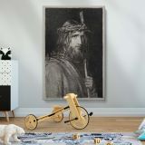 Christ Crowned with Thorns - Dark Etching of Jesus with Reed By Carl Bloch canvas wall art - Image 2