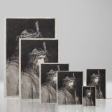 Christ Crowned with Thorns - Dark Etching of Jesus with Reed By Carl Bloch canvas wall art - Image 4