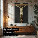 Christ Crucified - Velazquez Religious Painting with Crown of Thorns canvas wall art