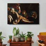 Christ in the Garden by Caravaggio - single-panel canvas displayed above a console table