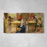 Christ in the House of His Parents by John Everett Millais — single-panel canvas on a pale wall