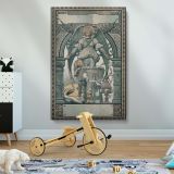 Christmas 1889 - Angel and Christ Child in Festive Art Deco Style By Luc-Olivier Merson canvas wall art - Image 2