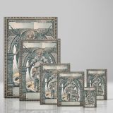 Christmas 1889 - Angel and Christ Child in Festive Art Deco Style By Luc-Olivier Merson canvas wall art - Image 4
