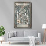 Christmas 1889 - Angel and Christ Child in Festive Art Deco Style By Luc-Olivier Merson canvas wall art - Image 5