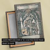 Christmas 1889 - Angel and Christ Child in Festive Art Deco Style By Luc-Olivier Merson canvas wall art - Image 6