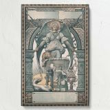 Christmas 1889 - Angel and Christ Child in Festive Art Deco Style By Luc-Olivier Merson canvas wall art - Image 7