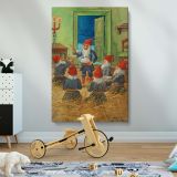 Christmas Gnomes - Festive Holiday Illustration By Jenny NystrOm canvas wall art - Image 2