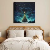 Christmas tree christmas night plant — room mockup view 17