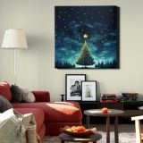 Christmas tree christmas night plant — room mockup view 22