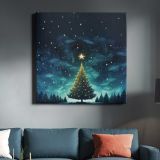 Christmas tree christmas night plant — room mockup view 3