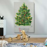 Christmas Tree Greeting 1921 - Toys, Candles, and Ornaments Scene canvas wall art - Image 2