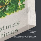 Christmas Tree Greeting 1921 - Toys, Candles, and Ornaments Scene canvas wall art - Image 3