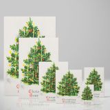 Christmas Tree Greeting 1921 - Toys, Candles, and Ornaments Scene canvas wall art - Image 4