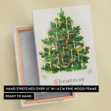 Christmas Tree Greeting 1921 - Toys, Candles, and Ornaments Scene canvas wall art - Image 6