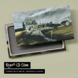 Church on a Windswept Hill - canvas rear frame and hanging hardware