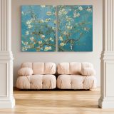 Almond Blossom canvas wall art in room setting 5