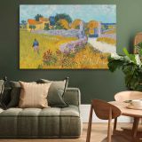 Farmhouse in Provence canvas wall art in room setting 4