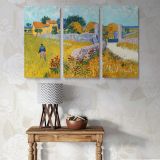 Farmhouse in Provence canvas wall art in room setting 5