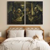 The Potato Eaters canvas wall art in room setting 7