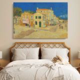 The Yellow House canvas wall art in room setting 7