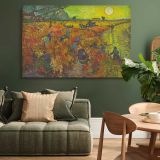 The Red Vineyard canvas wall art in room setting 4