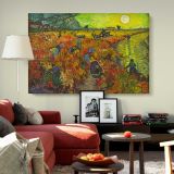 The Red Vineyard canvas wall art in room setting 6