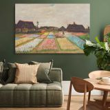Flower Beds in Holland canvas wall art in room setting 4