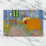 The Bedroom canvas artwork displayed on a marble background
