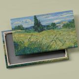 Green Wheat Field with Cypress canvas front and rear frame view